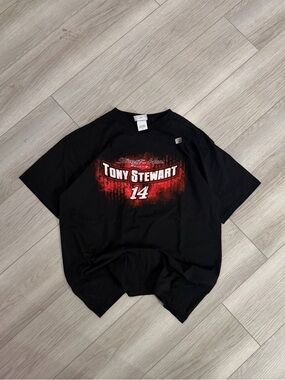 Vintage Tony Stewart black racing tee
